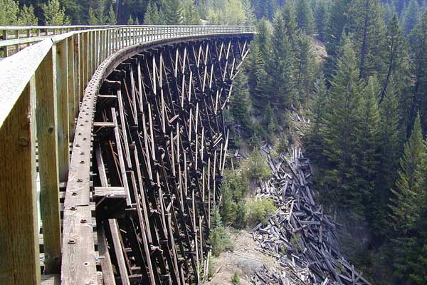 One of the trestles of Myra Canyon.